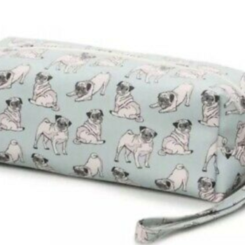 NWT Justin & Taylor Pug Cosmetic bag